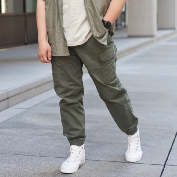 UNIQLO OLIVE Green Cargo Jogger Pant - M - Picture 3 of 12